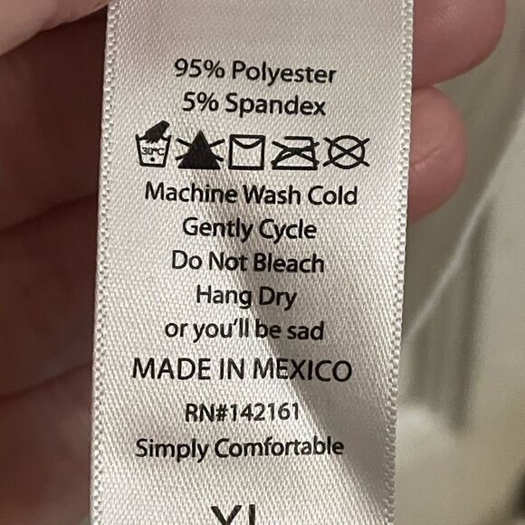 LuLaRoe Women’s XL Randy White & Pink Baseball Tee Raglan Mid-Length Sleeves - Picture 14 of 15